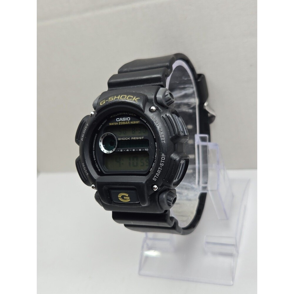 Casio G Shock Mens Digital Black Yellow 200M Illuminator Chronograph New Battery - Picture 2 of 11